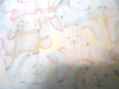 НЕЖНАЯ ПАСТЕЛЬНАЯ ТКАНЬ КРОЛИКИ 44 ДЮЙМА ШИРИНА 2 ЯРДА ДЛИНА БЕЗ БРЕНДА ХЛОПОК - Изображение 1 из 4