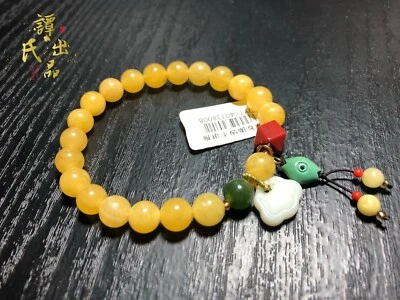 8 毫米 Popular.Design Natural Baltic Amber 女式手链 波罗的海琥珀色手链 — 第 1/4 张图片