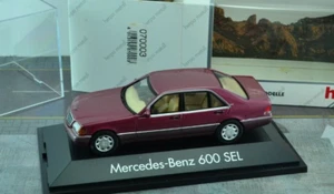Herpa 070003 Diecast Metal Mercedes Benz 600 SEL Burgundy 1/43 Scale  - Picture 1 of 2