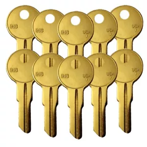 10x neue ungeschnittene Schlüssel Rohlinge für Handwerker Llaves Werkzeugkasten IN8 - Bild 1 von 1