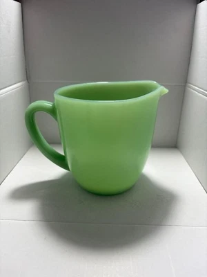 Fire King Jade-It  Milk PITCHER 20 Oz 1950s  Anchor Hocking  - Image 1 of 4