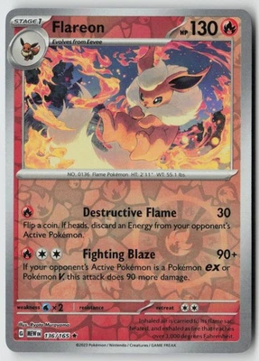 Flareon 136/165 - SV: Scarlet & Violet 151 Reverse Holo - PTCG - Image 1 of 2