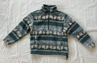 Pullover Sherpa de colección para mujer Woolrich Deep Pile 1/2 cremallera árboles medianos Foto 1 de 4