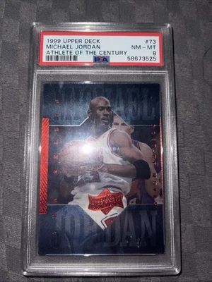 Michael Jordan 1999 Upper Deck Athlete Of The Century #73 PSA MT 8 - Image 1 of 4