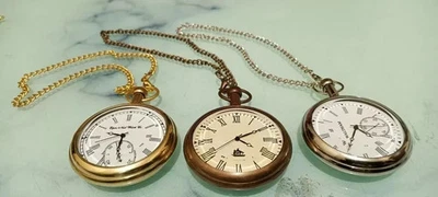 Set of 3 Elgin Antique Pocket Watches – Vintage Brass Collectibles – Gift Lot - Image 1 of 3