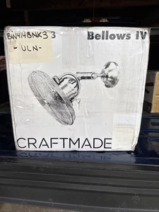 NIB Craftmade Bellows IV 14" 3 Blade Wall Mounted Oscillating Fan SRP $378.00 - Picture 1 of 24