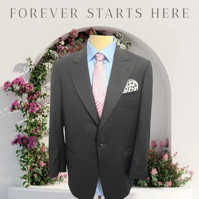 CHAQUETA DE ESMOQUIN DE LANA BK HECHA EN SUIZA EXQUISITA ERMENGILDO ZEGNA $1200 (SOLO) 44L Foto 1 de 4