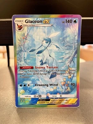Fan Art Pokemon TCG Pocket Glaceon EX Holo SIR | Triumphant Light - Image 1 of 3