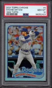 Béisbol Shohei Ohtani Topps 2024 cromado #89CB-5 1989 Topps graduado PSA 10 gemas - Imagen 1 de 2