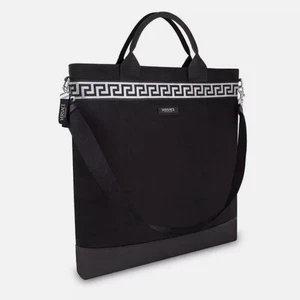 Versace Fragrances große schwarze Canvas Beuteltasche Tasche Reise Nacht Schulter - Bild 1 von 4
