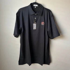 Peter Millar Summer Comfort Black Performance Polo Size L Harvard University - Picture 1 of 7