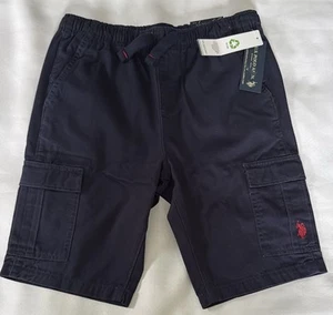 Navy Cargo Shorts Boys XL Drawstring - Picture 1 of 4