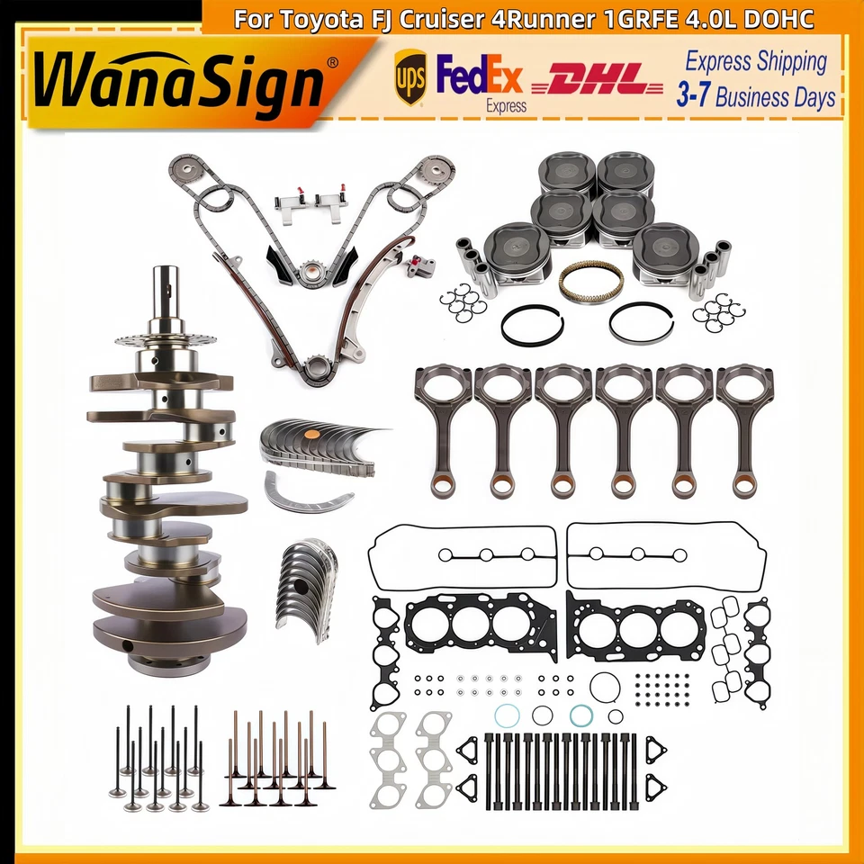 Kit de reconstrucción de revisión de motor 1GR-FE para Toyota FJ Cruiser 4Runner 1GRFE 4.0T DOHC Foto 1 de 4