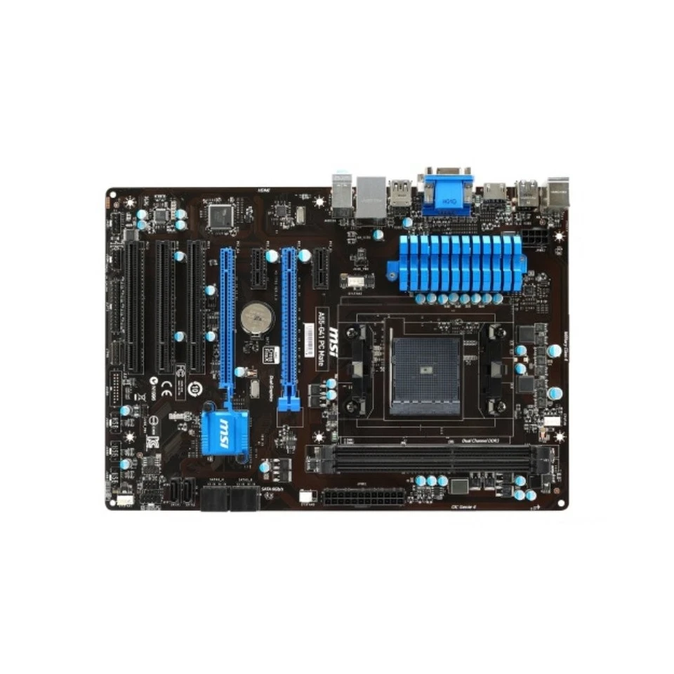 MSI A55-G41 PC Mate Motherboard AMD A55 DDR3 Socket FM2+/Athlon ATX w/ IO Shield - Image 1 of 1