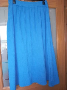 Roman Originals Unlined Ladies Blue Skirt With Side Slits Size 16 - Picture 1 of 4