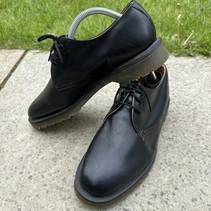 Scarpa stringata Hawkins pelle nera 3 occhielli UK 8 vintage nuova con etichetta vecchio magazzino - Foto 1 di 18