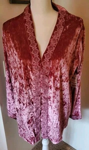 JM Collection Damen Loungejacke Rosa Large Neu mit Etikett - Bild 1 von 1