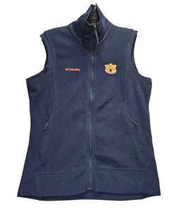 Auburn University Tigers Columbia Vest Womens Large Navy Blue Orange Football - Picture 1 of 7