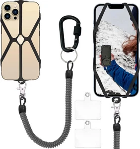 DHYLRICHER Handy Schlüsselband Handy Lanyard Tether mit Patch 2 in 1 iPhone L... - Bild 1 von 5