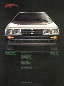 1984 Maserati 2.5 BiTURBO Road Test / Brochure: Bi-TURBO, '84 - Picture 1 of 4