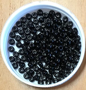 6/0 MIYUKI Japanese Seed Beads, Opaque Black (9401), 10g - Picture 1 of 1