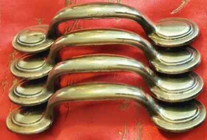 Replacement 5-Piece Brass Tone KBC1 Cabinet Drawer Pulls Handles #N16643 - Picture 1 of 2