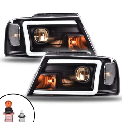 Faros proyectores LED DRL negros aptos para Ford F-150/Lincoln Mark LT 2004-2008 Foto 1 de 4