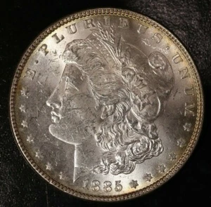 1885 P Morgan Silver Dollar BU MS BenL1I - Picture 1 of 2