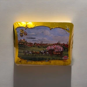 Germany Schuhmann Musical Tin Music Box Plays "let It Snow" - Picture 1 of 9