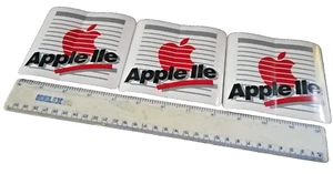 THREE X 4" sq. RARE Apple IIe Logo Dealership Sticker (early 1980s) - Picture 1 of 6