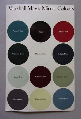 VAUXHALL Magic Mirror Colours Leaflet for 1968 Viva Viscount Cresta Ventora Vict - Image 1 of 2