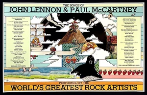 John Lennon & Paul McCartney POSTER The Songs of Album Promo 1977 Super Rare! - Imagen 1 de 1