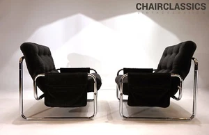 2er-Set Herlag Chrom-Freischwinger-Sessel von Johan Bertil Häggström, 1970 - Bild 1 von 24