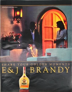 1982 E & J Brandy Liquor Print Ad - Share your golden moments - Picture 1 of 1