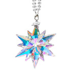 New 8CM Snowflake Crystal Glass Hanging Xmas Decor Suncatcher Pendant