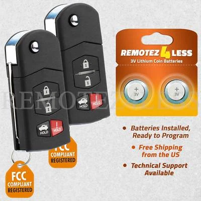 2 For 2006 2007 2008 2009 2010 Mazda MX-5 Miata Keyless Entry Remote Car Key Fob - Image 1 of 4