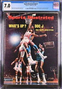 Julius Erving First SPORTS ILLUSTRATED Cover FC January 14,1974  Newsstand CGC 7 - Picture 1 of 2