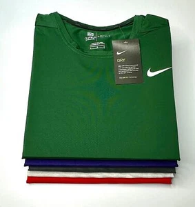 Nike for Men Dri-Fit T-Shirt Short Sleeve Athletic Free Shipping - Picture 1 of 35