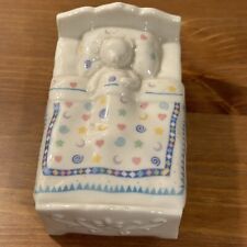 Lenox Heirloom Collection China Bear Music Box Brahms Lullaby