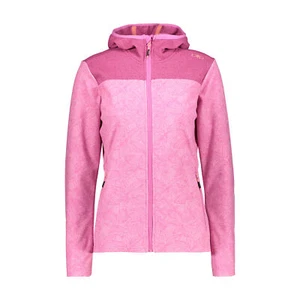 CMP Women's Fleece Jacket WOMAN JACKET FIX HOOD Pink Breathable Warming - Picture 1 of 1
