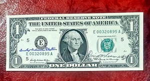 1969 $1 RICHMOND FRN DOUBLE COURTESY AUTOGRAPHS OF ELSTON & KENNEDY ~ GEM CRISP - Picture 1 of 2