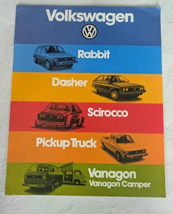 1980's  VW Volkswagen Car Brochure Catalog - Rabbit, Dasher, Scirocco, Vanagon - Picture 1 of 6