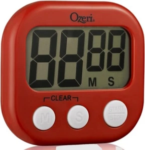 The Ozeri Digital Kitchen Timer Magnetic Cooking LCD Large Count Down Clear Alar - Picture 1 of 6