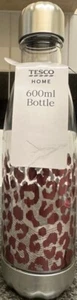 Animal Brown Leopard Print Sports Water Bottle 600ml Screw Cap Camping Hiking - Picture 1 of 4