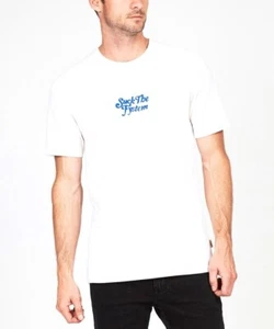NEW $39 INSIGHT WHITE WITH BLUE SUCK THE FYSTEM EMBROIDERED T-SHIRT SIZE S - Picture 1 of 5