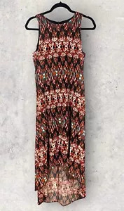 Karen Kane Women S Woods Patterned Boho Sleeveless Scoop Neck Maxi Dress USA - Picture 1 of 9