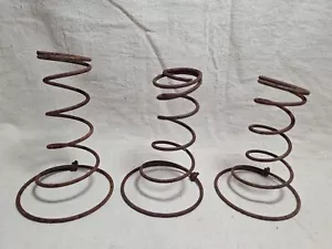 3 Vtg Rusty Bed Springs Metal Steampunk Primitive Art Country Salvage Industrial - Picture 1 of 2