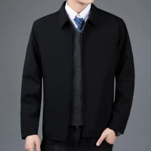 Men Casual Business Coat Men Classic Dress Men's Winter Jacket Social Blazers - Picture 1 of 15