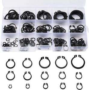 SERIE SET KIT ASSORTIMENTO 300 ANELLI SEEGER RONDELLE ELASTICO E-CLIPS - Foto 1 di 5