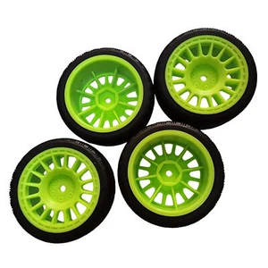 12mm Hex Drift Wheels and Tires for RC 1/10 On-Road Touring RC Drift Car(Green) - Photo 1 sur 6